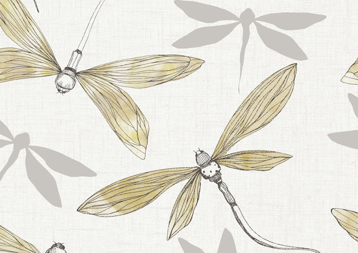 Dragonflies, Sunshine Yellow - Twist&Fit Roller Blind - Image 6